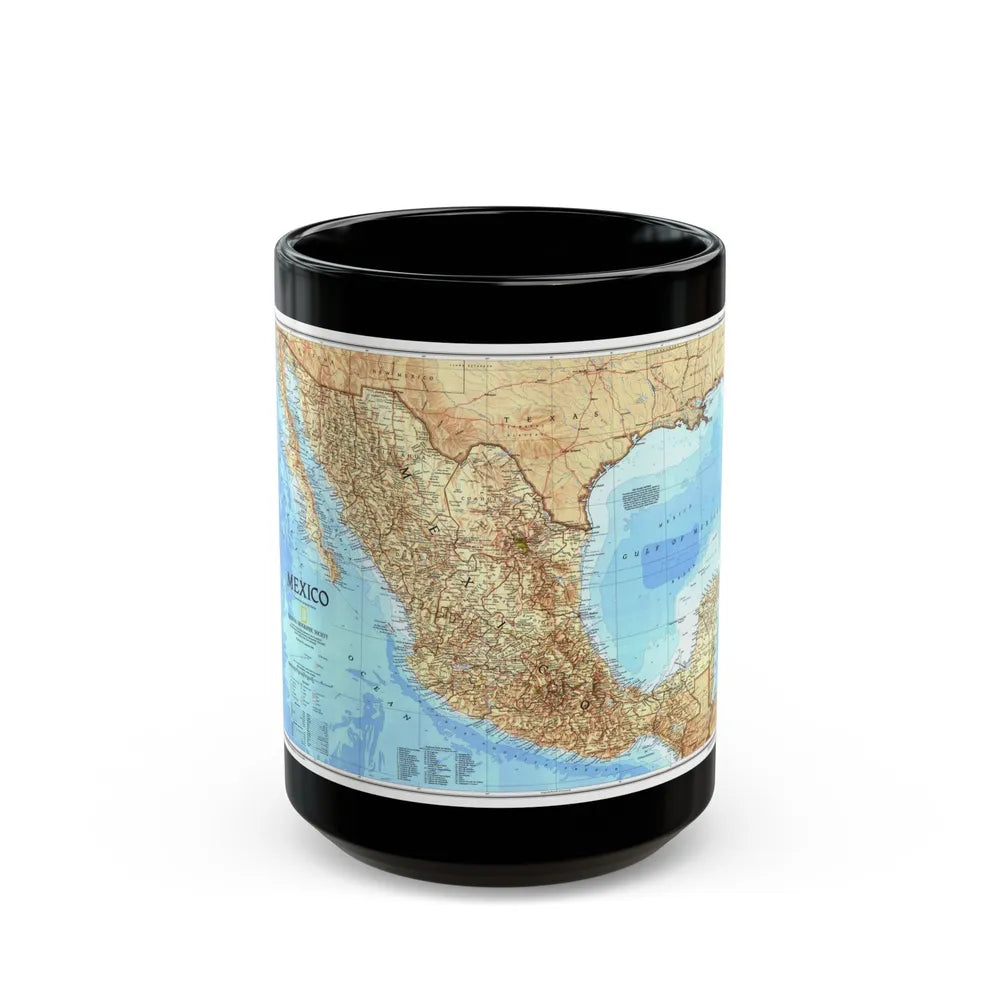 North America - Mexico (1994) (Map) Black Coffee Mug-15oz-Go Mug Yourself