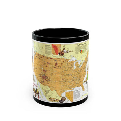 North America - Native American Heritage (1991) (Map) Black Coffee Mug-11oz-Go Mug Yourself