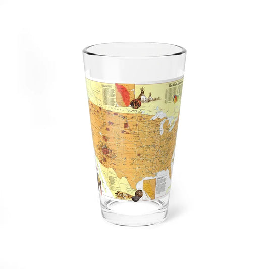 North America - Native American Heritage (1991) (Map) Pint Glass 16oz-16oz-Go Mug Yourself