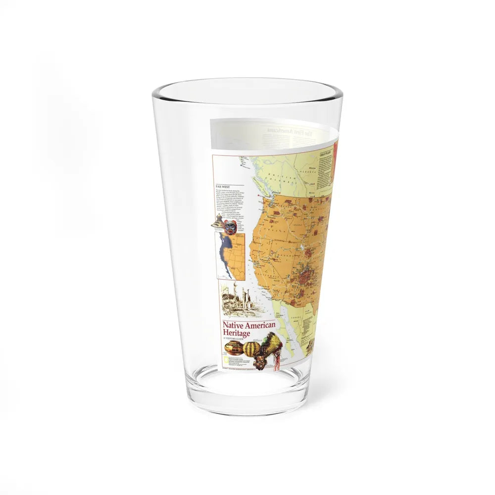 North America - Native American Heritage (1991) (Map) Pint Glass 16oz-Go Mug Yourself