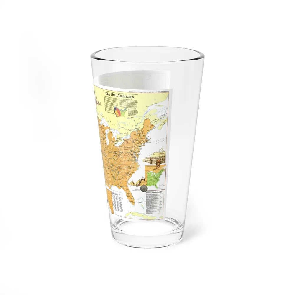 North America - Native American Heritage (1991) (Map) Pint Glass 16oz-Go Mug Yourself