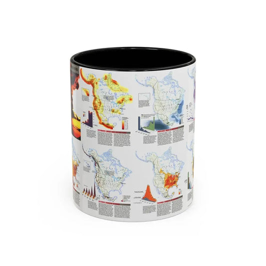 North America - Natural Hazards (1998) (Map) Accent Coffee Mug 11oz Black - Go Mug Yourself