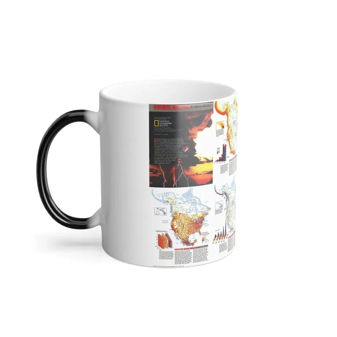North America - Natural Hazards (1998) (Map) Color Changing Mug 11oz - Go Mug Yourself