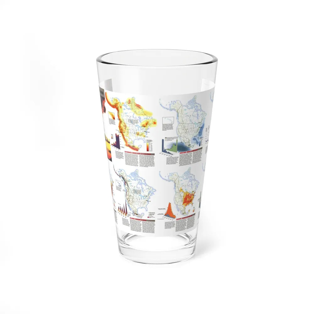 North America - Natural Hazards (1998) (Map) Pint Glass 16oz-16oz-Go Mug Yourself