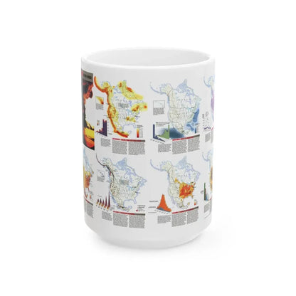 North America - Natural Hazards (1998) (Map) White Coffee Mug 15oz - Go Mug Yourself