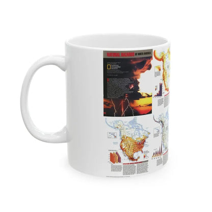 North America - Natural Hazards (1998) (Map) White Coffee Mug - Go Mug Yourself