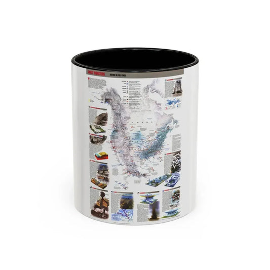 North America - Nature in Full Force (1998) (Map) Accent Coffee Mug 11oz Black - Go Mug Yourself