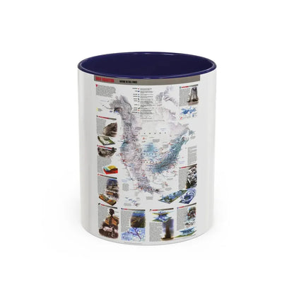 North America - Nature in Full Force (1998) (Map) Accent Coffee Mug 11oz Navy - Go Mug Yourself