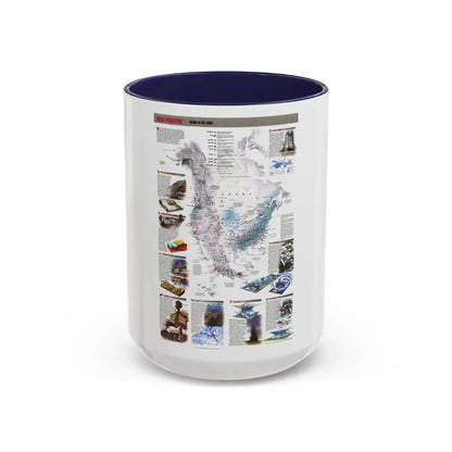 North America - Nature in Full Force (1998) (Map) Accent Coffee Mug 15oz Navy - Go Mug Yourself