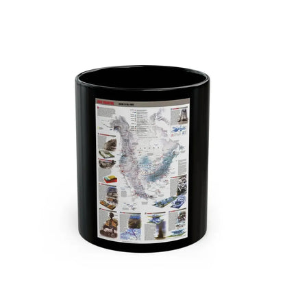 North America - Nature in Full Force (1998) (Map) Black Coffee Mug 11oz - Go Mug Yourself
