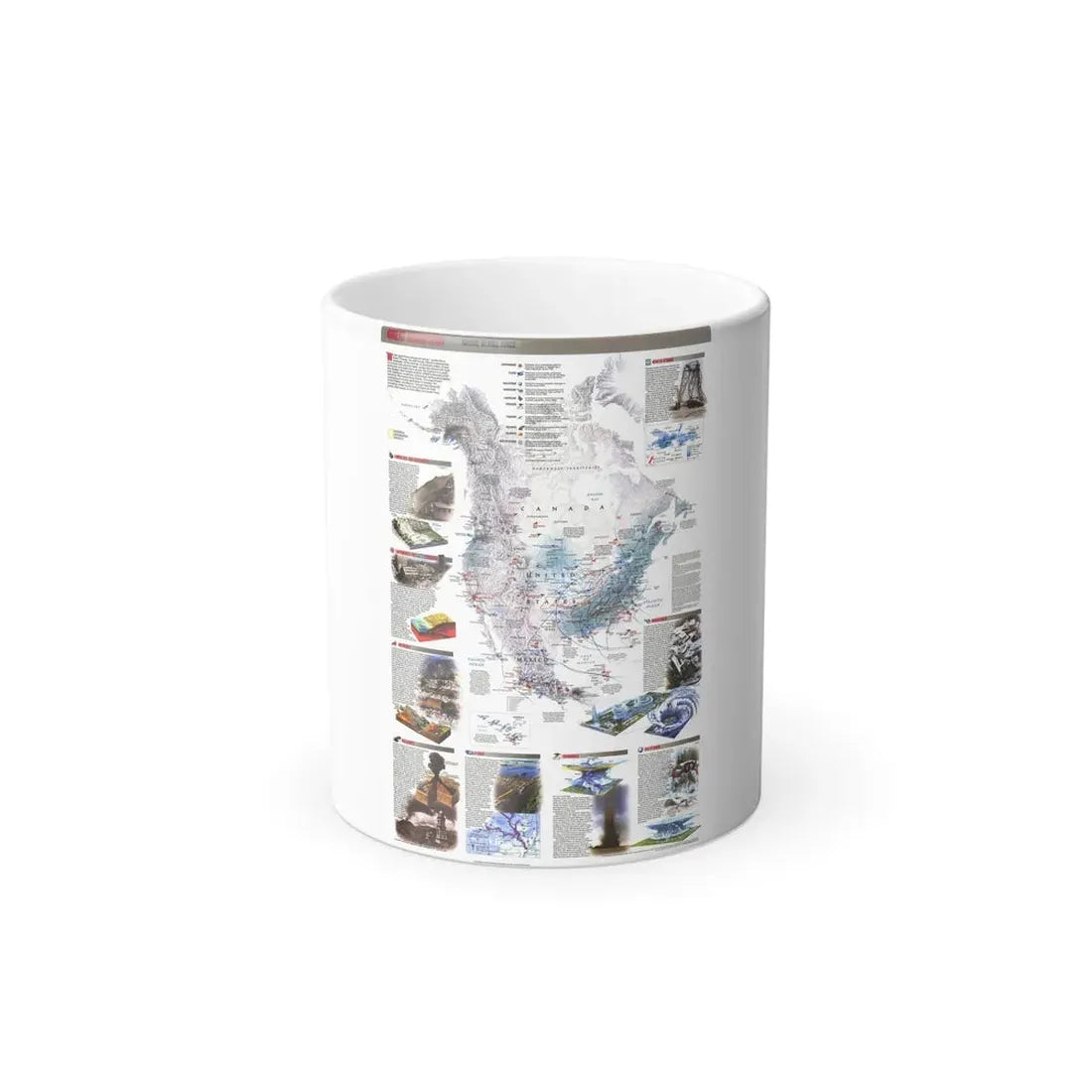 North America - Nature in Full Force (1998) (Map) Color Changing Mug 11oz Default Title - Go Mug Yourself