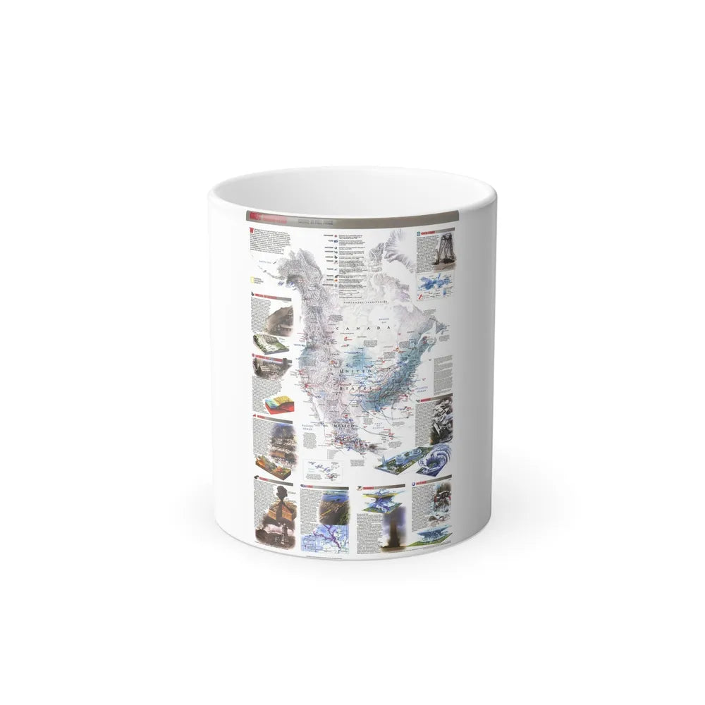 North America - Nature in Full Force (1998) (Map) Color Changing Mug 11oz-Go Mug Yourself