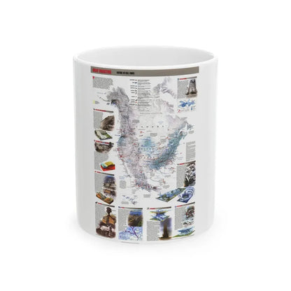 North America - Nature in Full Force (1998) (Map) White Coffee Mug 11oz - Go Mug Yourself