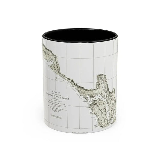 North America - Part of the Coast (1898) (Map) Accent Coffee Mug 11oz Black - Go Mug Yourself