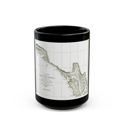 North America - Part of the Coast (1898) (Map) Black Coffee Mug 15oz - Go Mug Yourself