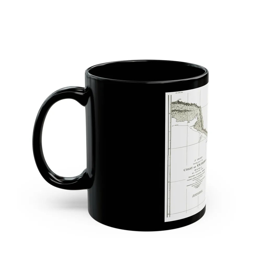 North America - Part of the Coast (1898) (Map) Black Coffee Mug-Go Mug Yourself