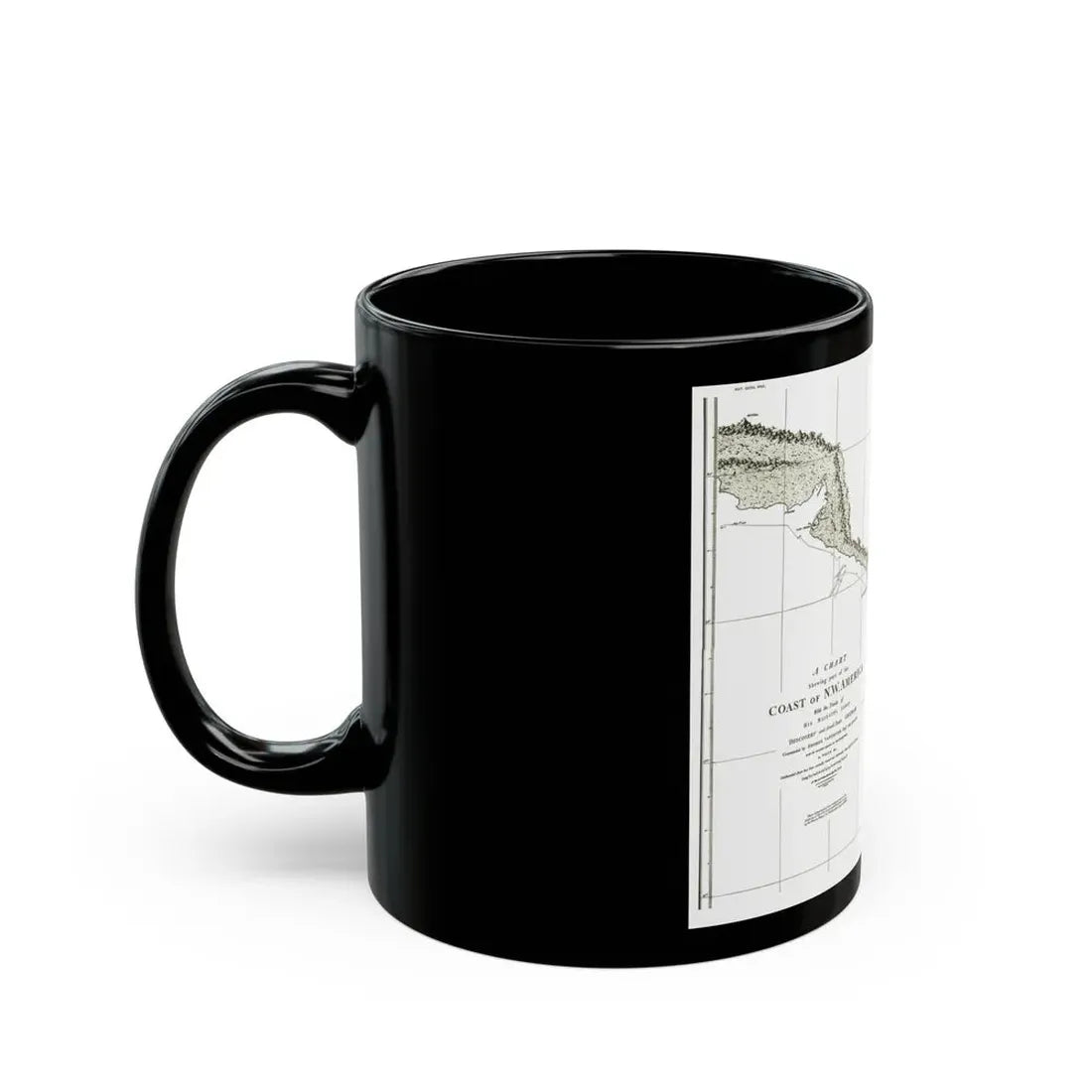 North America - Part of the Coast (1898) (Map) Black Coffee Mug - Go Mug Yourself