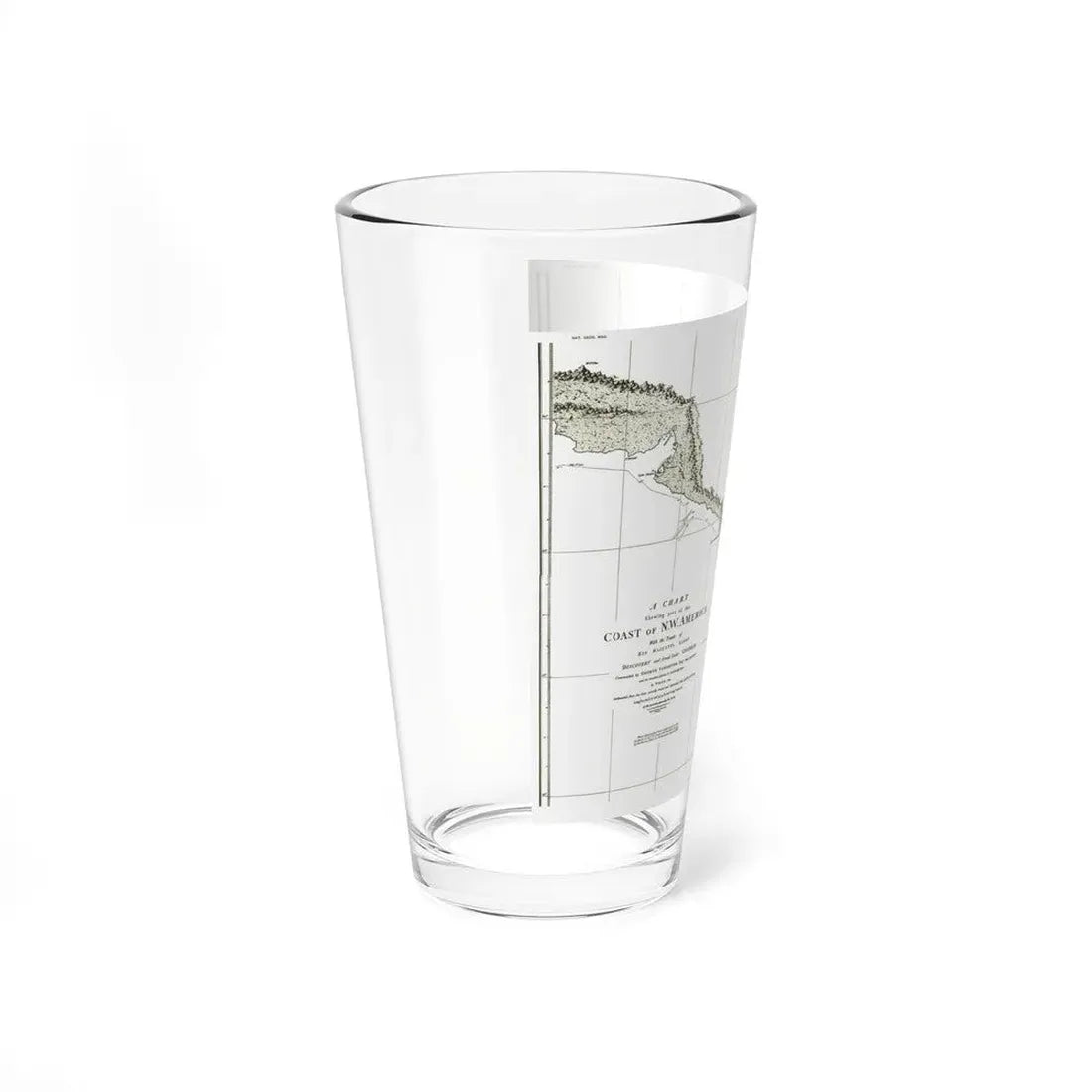 North America - Part of the Coast (1898) (Map) Pint Glass 16oz - Go Mug Yourself