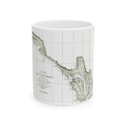 North America - Part of the Coast (1898) (Map) White Coffee Mug 11oz - Go Mug Yourself