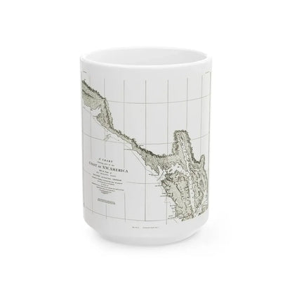 North America - Part of the Coast (1898) (Map) White Coffee Mug 15oz - Go Mug Yourself