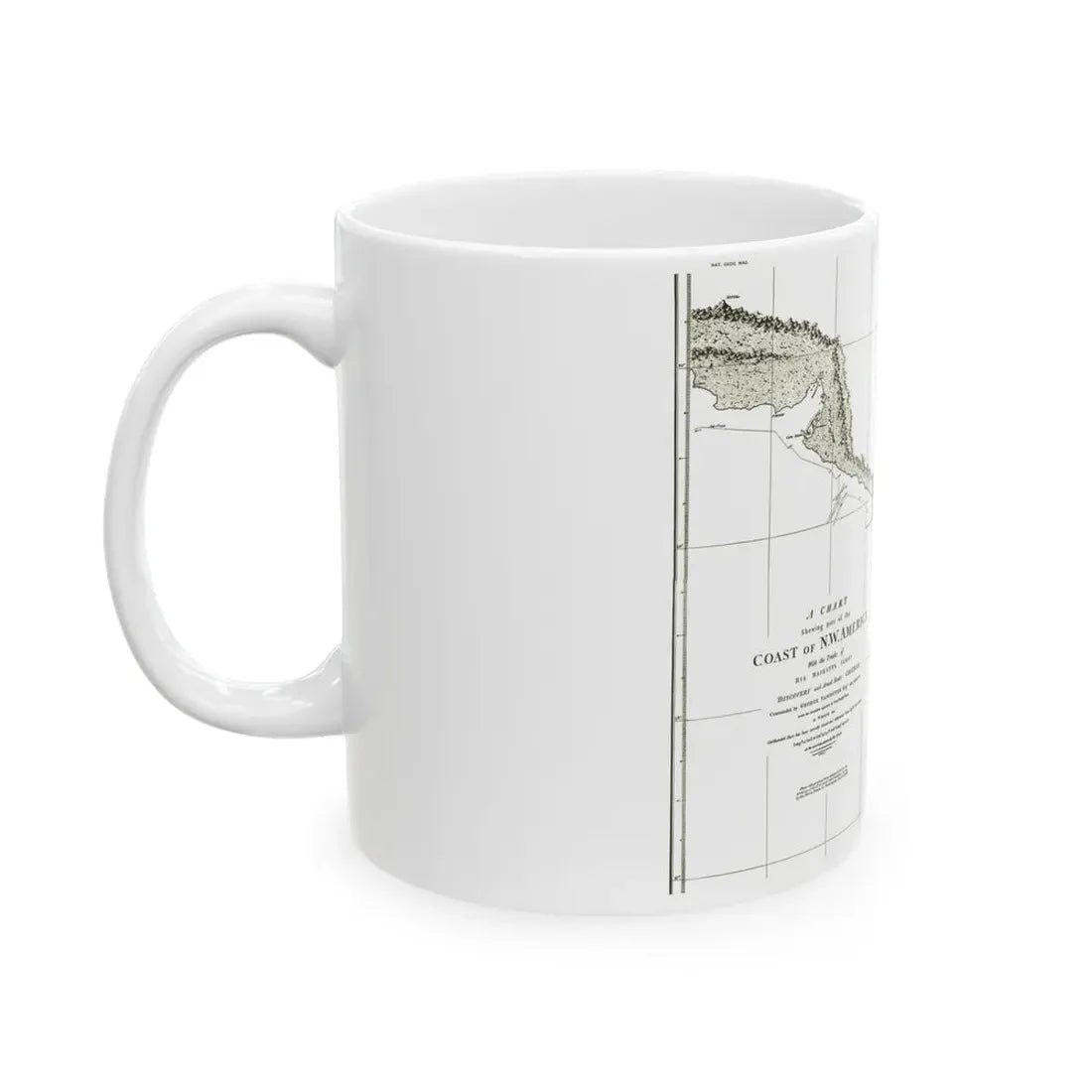 North America - Part of the Coast (1898) (Map) White Coffee Mug - Go Mug Yourself