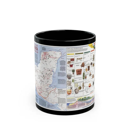 North America - The Ancient Maya World (1990) (Map) Black Coffee Mug 11oz - Go Mug Yourself