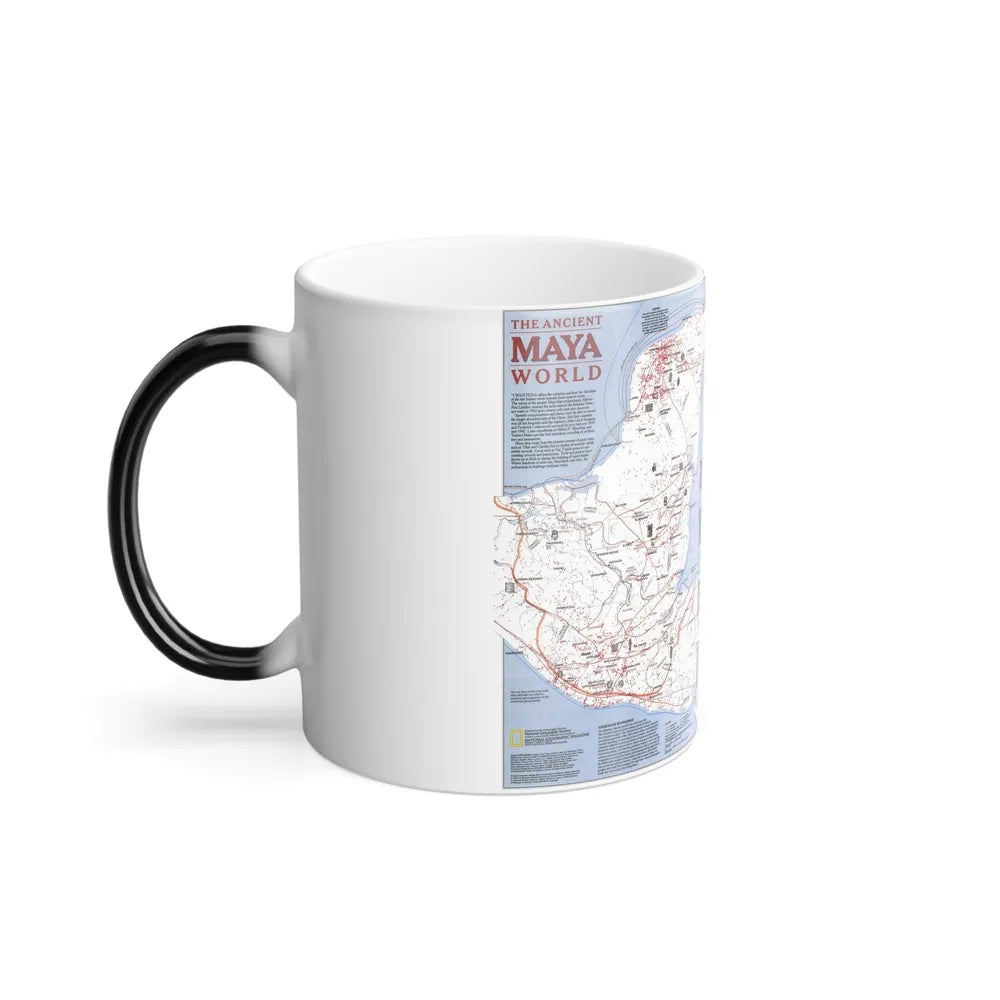 North America - The Ancient Maya World (1990) (Map) Color Changing Mug 11oz-Go Mug Yourself