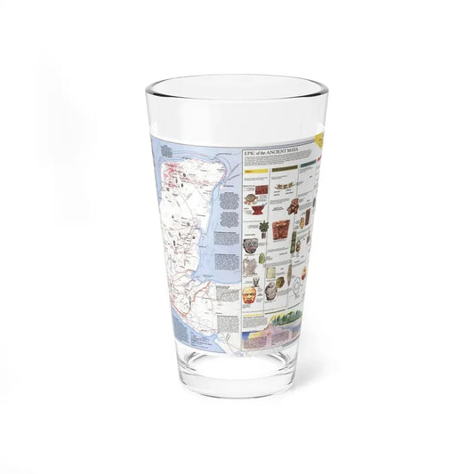 North America - The Ancient Maya World (1990) (Map) Pint Glass 16oz 16oz - Go Mug Yourself
