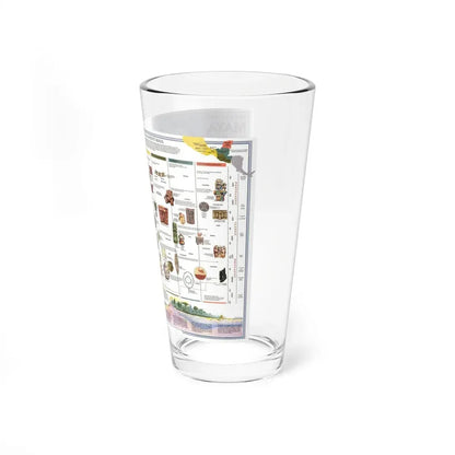 North America - The Ancient Maya World (1990) (Map) Pint Glass 16oz - Go Mug Yourself