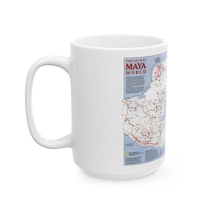 North America - The Ancient Maya World (1990) (Map) White Coffee Mug-Go Mug Yourself