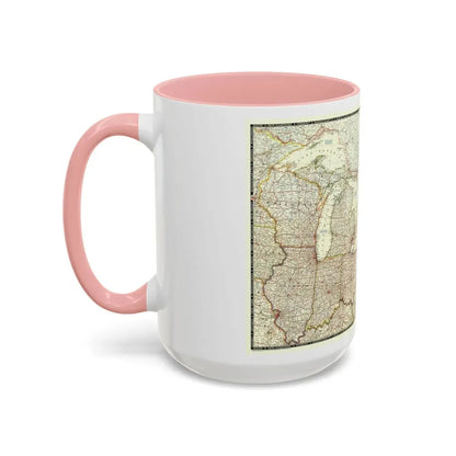 North America - The Great Lakes Region (1953) (Map) Accent Coffee Mug - Go Mug Yourself