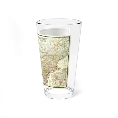 North America - The Great Lakes Region (1953) (Map) Pint Glass 16oz - Go Mug Yourself