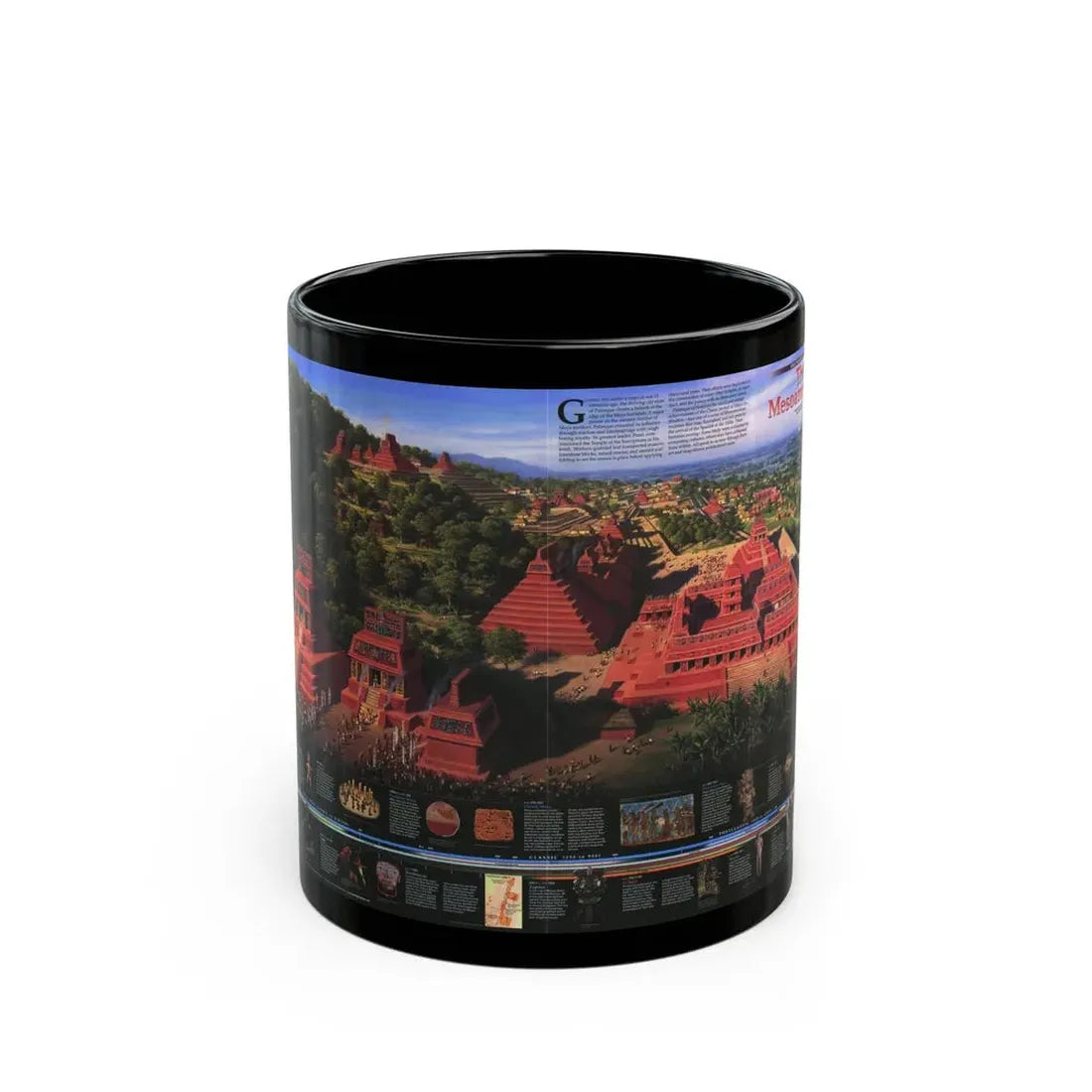 North America - The Mesoamericans (1997) (Map) Black Coffee Mug 11oz - Go Mug Yourself