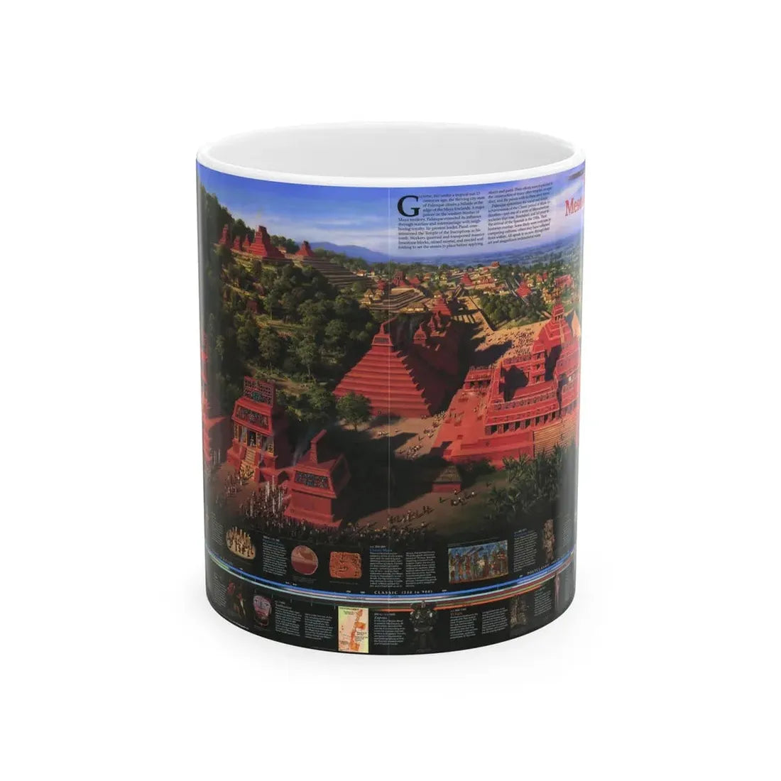 North America - The Mesoamericans (1997) (Map) White Coffee Mug 11oz - Go Mug Yourself