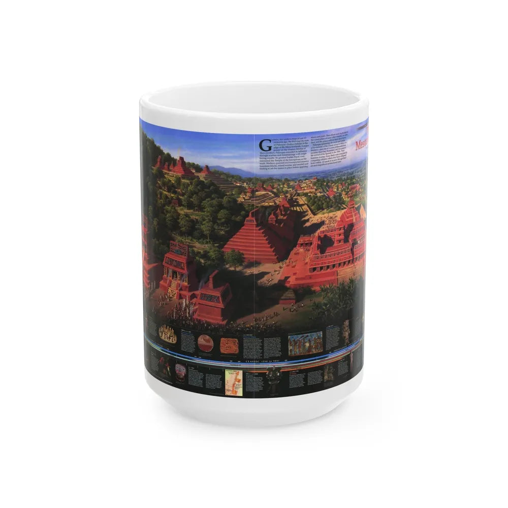 North America - The Mesoamericans (1997) (Map) White Coffee Mug-15oz-Go Mug Yourself