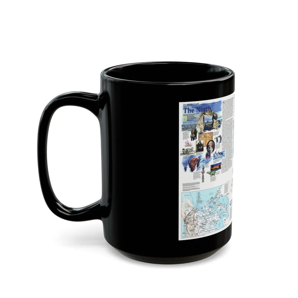 North America - The North (1997) (Map) Black Coffee Mug-Go Mug Yourself