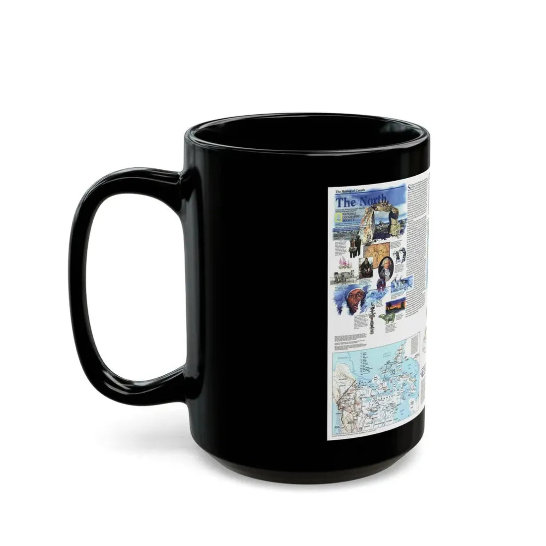 North America - The North (1997) (Map) Black Coffee Mug - Go Mug Yourself