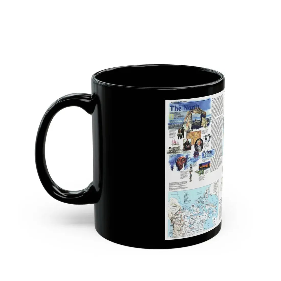 North America - The North (1997) (Map) Black Coffee Mug - Go Mug Yourself