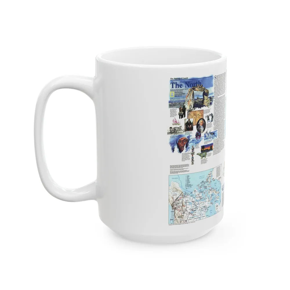 North America - The North (1997) (Map) White Coffee Mug-Go Mug Yourself