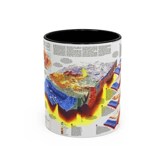 North America - The Shaping of a Continent (1985) (Map) Accent Coffee Mug 11oz Black - Go Mug Yourself