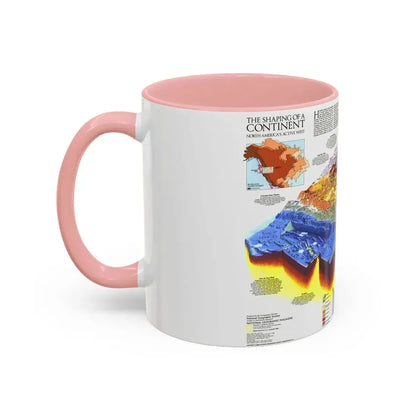 North America - The Shaping of a Continent (1985) (Map) Accent Coffee Mug - Go Mug Yourself