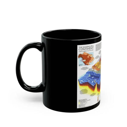 North America - The Shaping of a Continent (1985) (Map) Black Coffee Mug - Go Mug Yourself