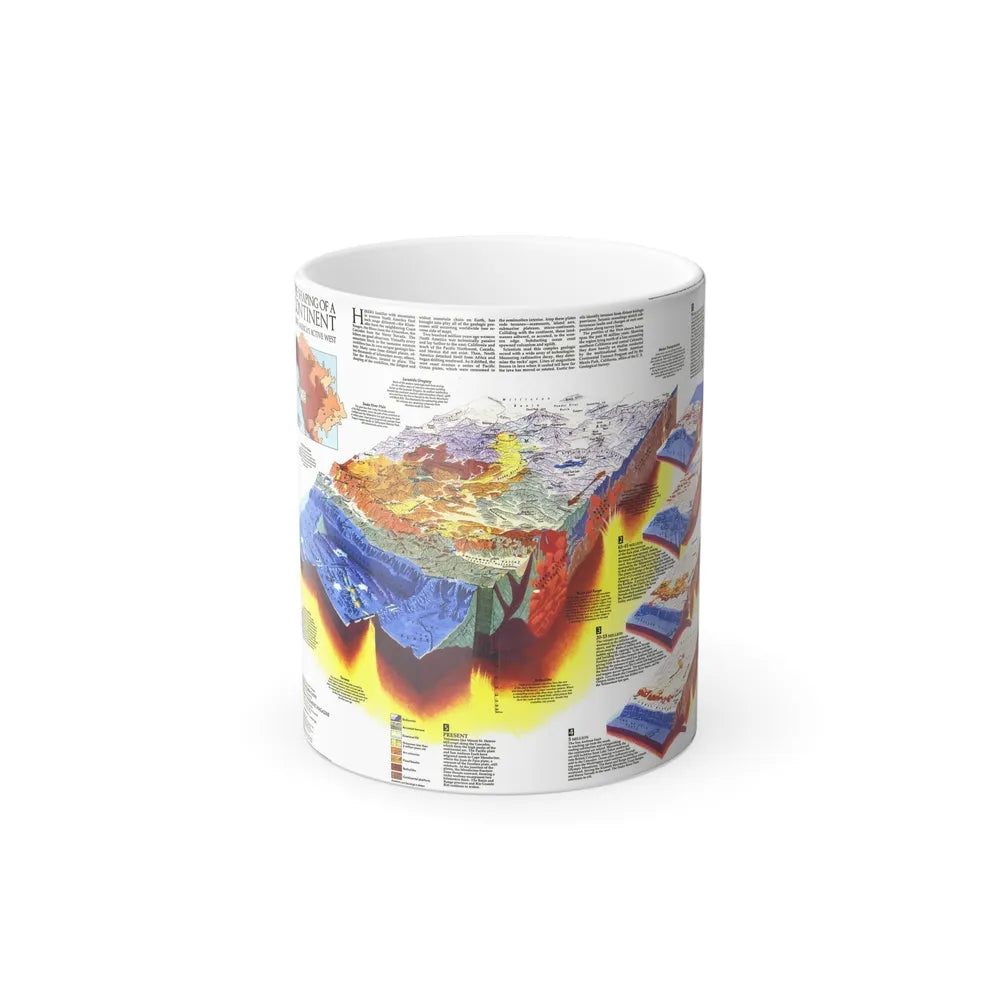 North America - The Shaping of a Continent (1985) (Map) Color Changing Mug 11oz-Go Mug Yourself