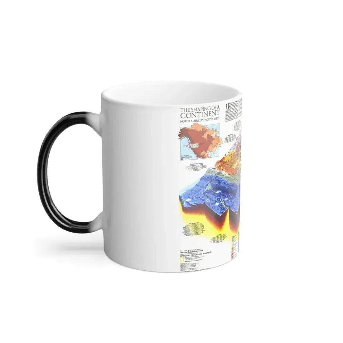 North America - The Shaping of a Continent (1985) (Map) Color Changing Mug 11oz - Go Mug Yourself