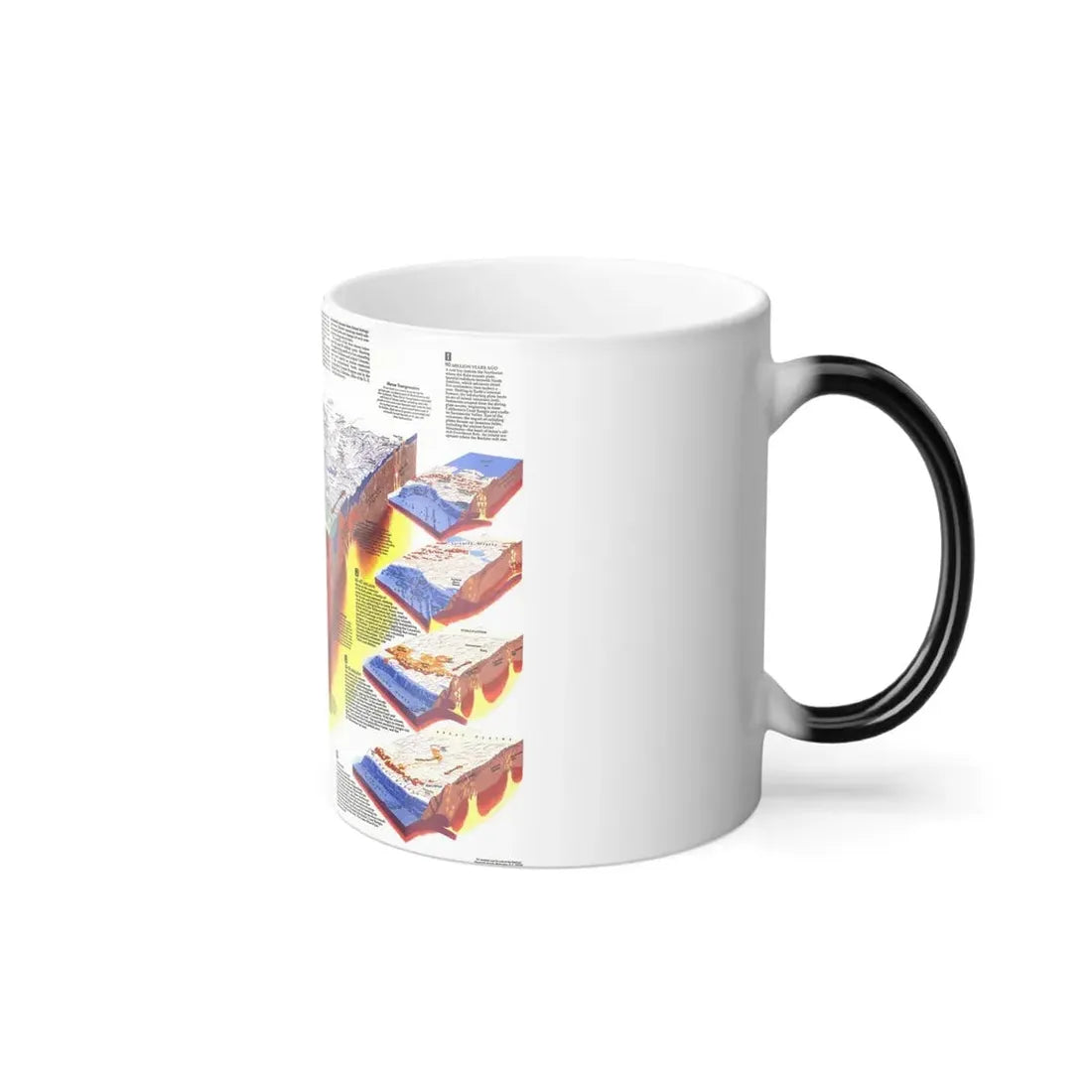 North America - The Shaping of a Continent (1985) (Map) Color Changing Mug 11oz - Go Mug Yourself