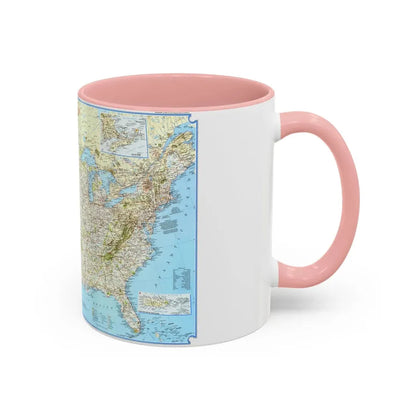 North America - Vacationlands (1966) (Map) Accent Coffee Mug - Go Mug Yourself