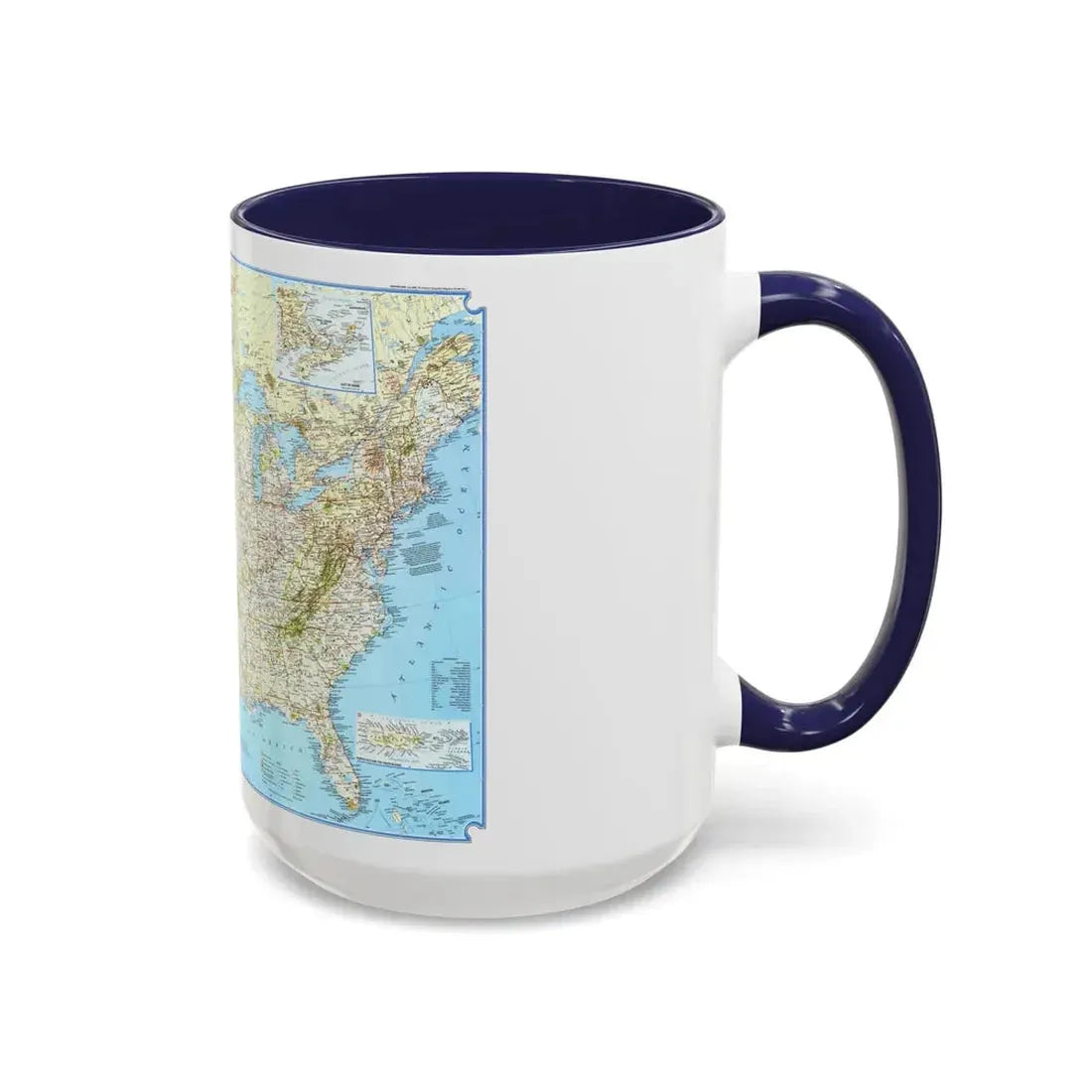 North America - Vacationlands (1966) (Map) Accent Coffee Mug - Go Mug Yourself