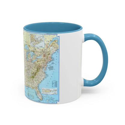 North America - Vacationlands (1966) (Map) Accent Coffee Mug - Go Mug Yourself