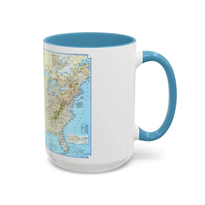 North America - Vacationlands (1966) (Map) Accent Coffee Mug - Go Mug Yourself