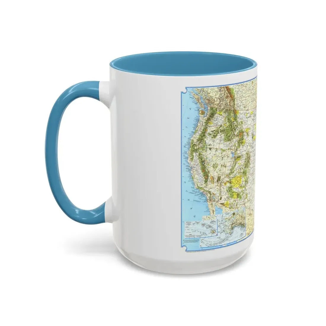 North America - Vacationlands (1966) (Map) Accent Coffee Mug - Go Mug Yourself